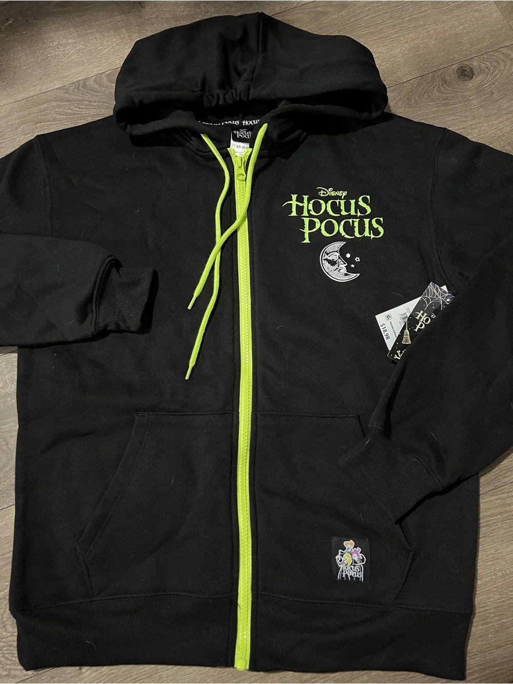 Disney Hocus Pocus Zip Up Hoodie Size XS (0-2) New